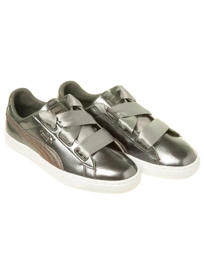 Puma Dziecięce Sneakersy Basket Heart Lunar Lux Jr 36599301 Srebrny | Sklep Monotox