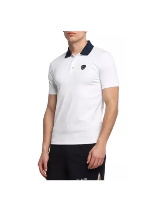 Ea7 Męski T-shirt T-shirt 3LPF08-PJEEZ-1100 Biały | Sklep Monotox