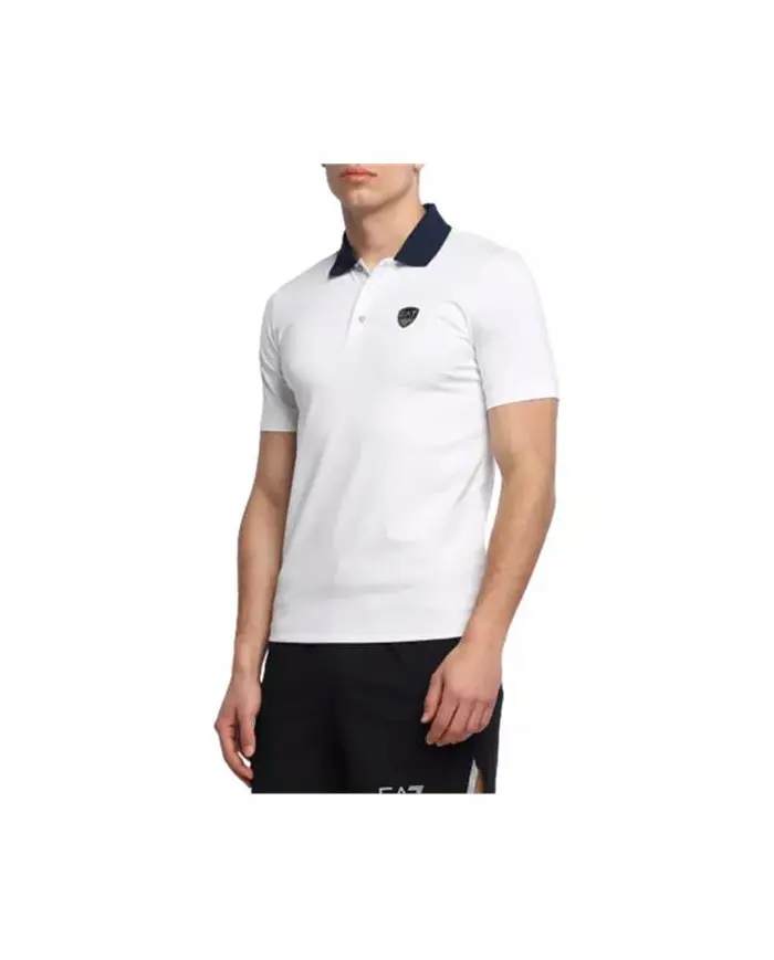 Ea7 Męski T-shirt T-shirt 3LPF08-PJEEZ-1100 Biały | Sklep Monotox