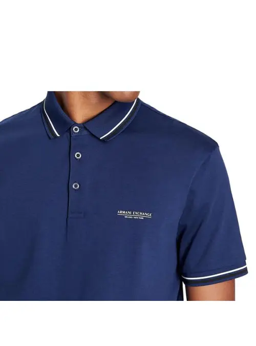 Armani Exchange Męskie Polo 3LZFLB-ZJ9AZ-15BF Granatowy | Sklep Monotox
