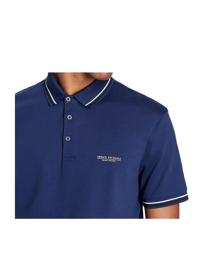 Armani Exchange Męskie Polo 3LZFLB-ZJ9AZ-15BF Granatowy | Sklep Monotox