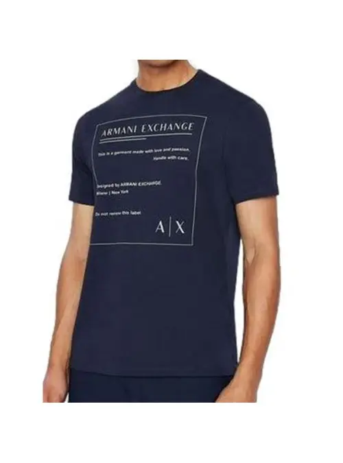 Armani Exchange Męski T-shirt T-shirt 3LZTHD-ZJH4Z-15BA Granatowy | Sklep Monotox