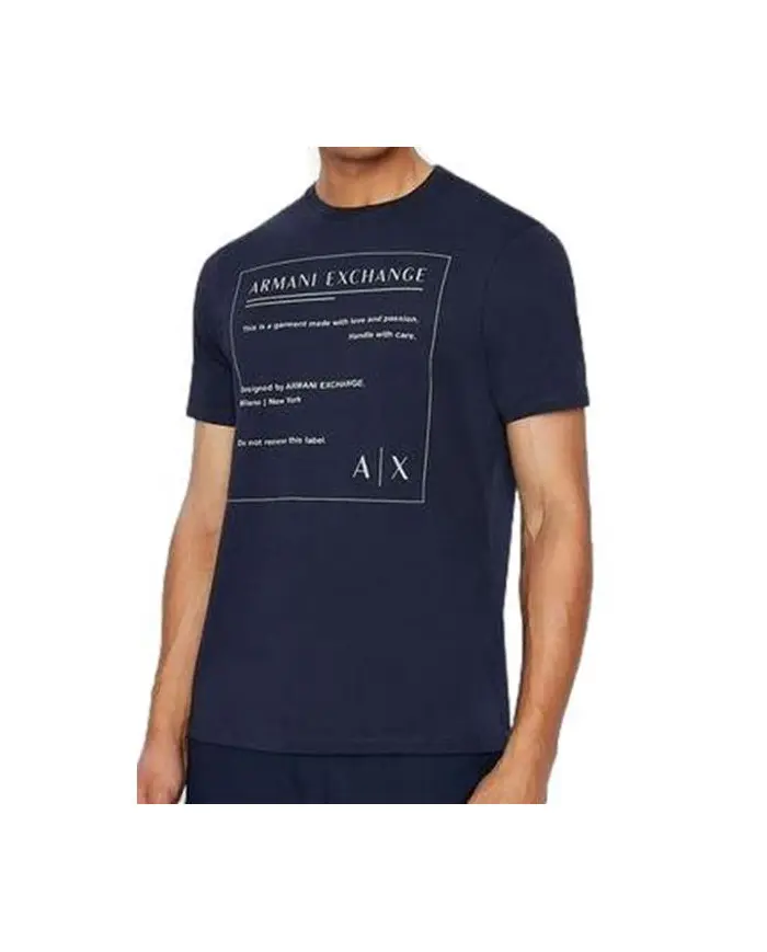 Armani Exchange Męski T-shirt T-shirt 3LZTHD-ZJH4Z-15BA Granatowy | Sklep Monotox