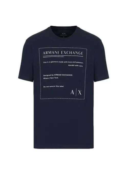 Armani Exchange Męski T-shirt T-shirt 3LZTHD-ZJH4Z-15BA Granatowy | Sklep Monotox
