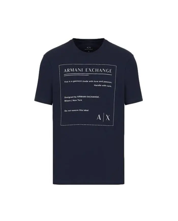 Armani Exchange Męski T-shirt T-shirt 3LZTHD-ZJH4Z-15BA Granatowy | Sklep Monotox