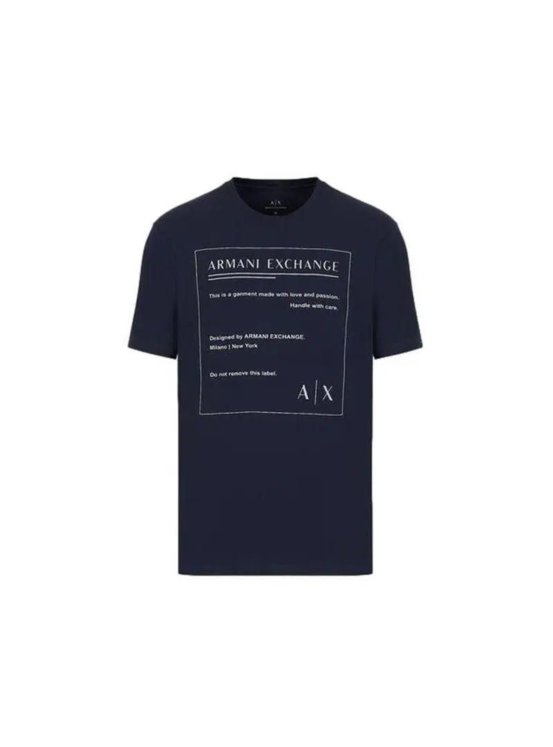 Armani Exchange Męski T-shirt T-shirt 3LZTHD-ZJH4Z-15BA Granatowy | Sklep Monotox