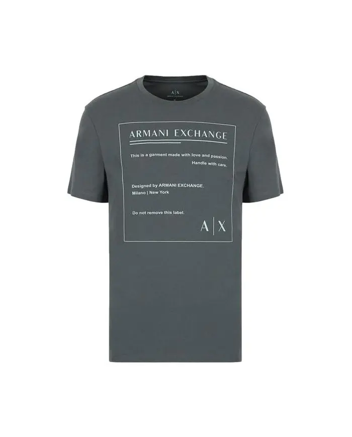 Armani Exchange Męski T-shirt T-shirt 3LZTHD-ZJH4Z-1839 Szary | Sklep Monotox