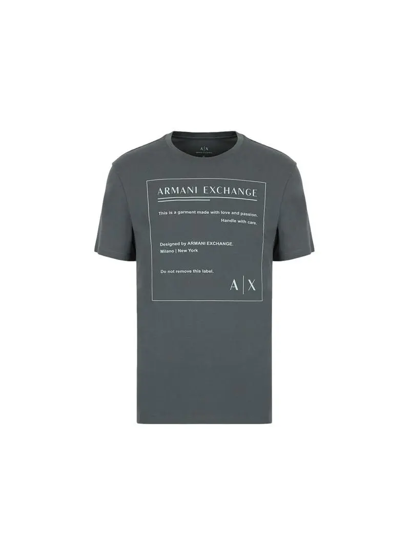 Armani Exchange Męski T-shirt T-shirt 3LZTHD-ZJH4Z-1839 Szary | Sklep Monotox