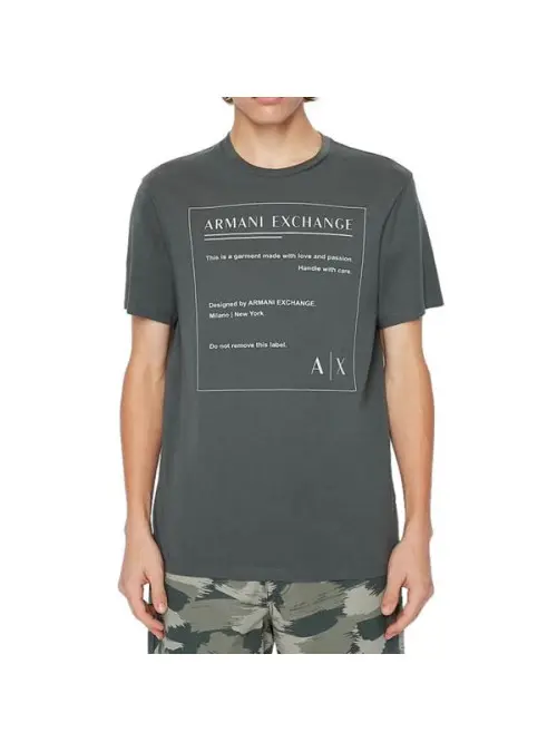 Armani Exchange Męski T-shirt T-shirt 3LZTHD-ZJH4Z-1839 Szary | Sklep Monotox