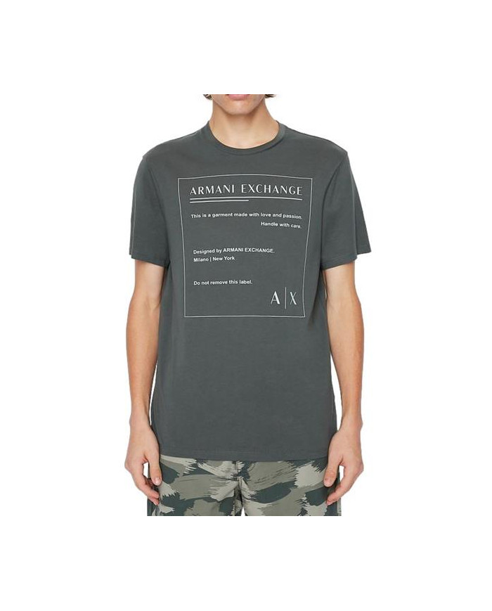 Armani Exchange Męski T-shirt T-shirt 3LZTHD-ZJH4Z-1839 Szary | Sklep Monotox