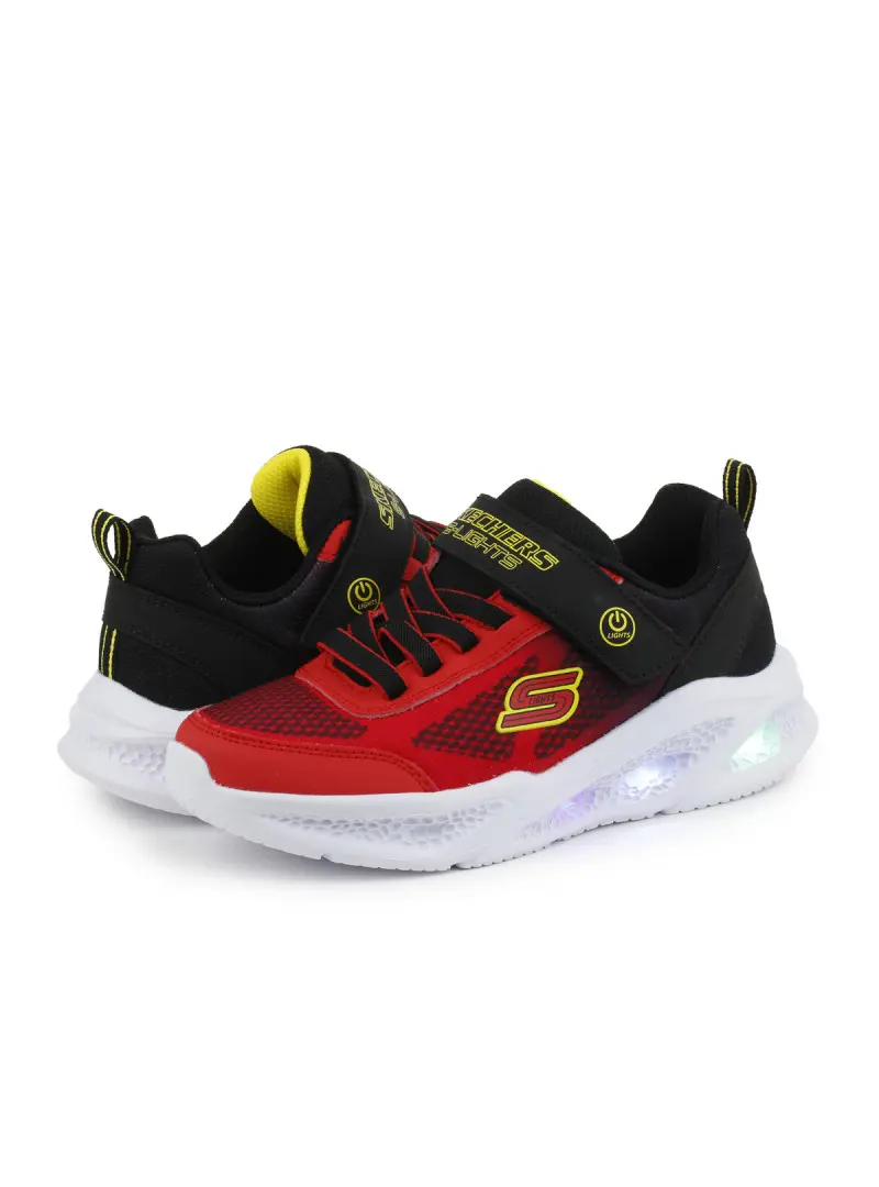 Skechers Dziecięce Sneakersy Skechers Meteor-lights Krendox 401495LRDBK Czerwony | Sklep Monotox