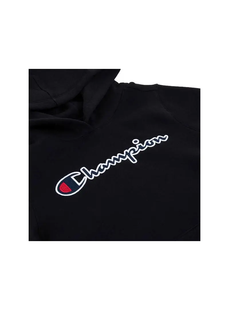 Champion Dziecięca Bluza Hooded Sweatshirt 404225KK001 Czarny | Sklep Monotox