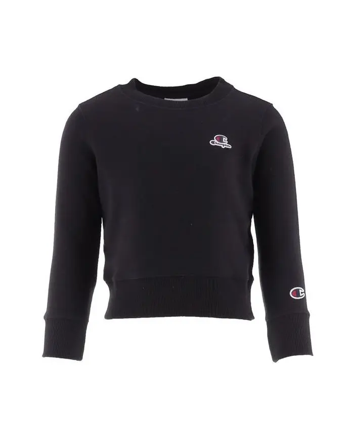 Champion Rochester Dziecięca Bluza Crewneck Croptop Sweatshirt 404332KK001 Czarny | Sklep Monotox