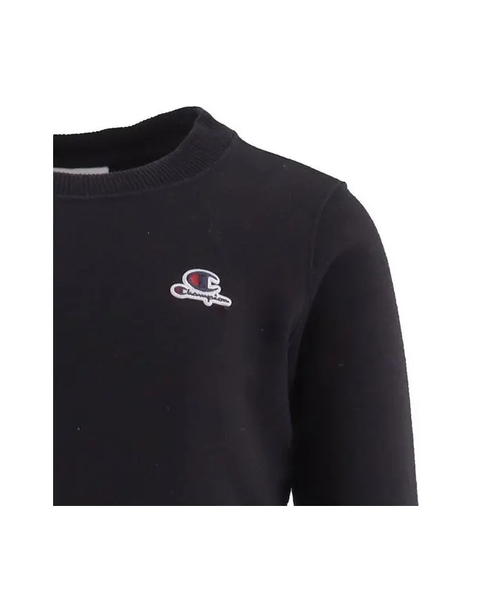 Champion Rochester Dziecięca Bluza Crewneck Croptop Sweatshirt 404332KK001 Czarny | Sklep Monotox