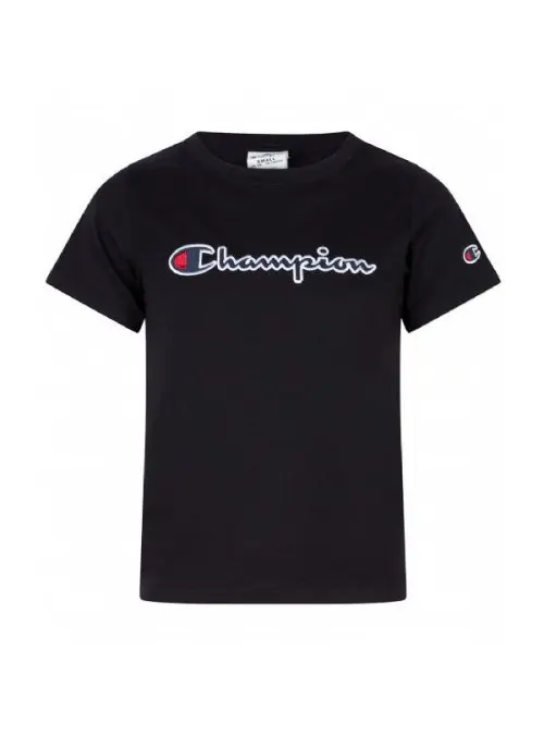 Champion Dziecięcy T-shirt Crewneck T-shirt 404336KK001 Czarny | Sklep Monotox