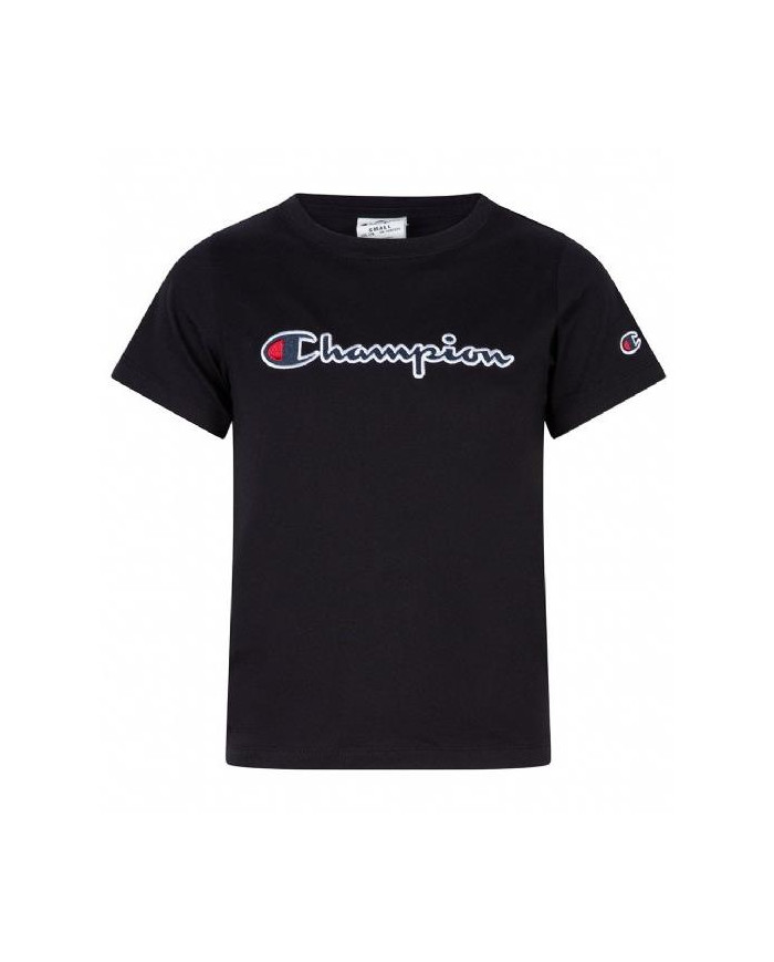 Champion Dziecięcy T-shirt Crewneck T-shirt 404336KK001 Czarny | Sklep Monotox