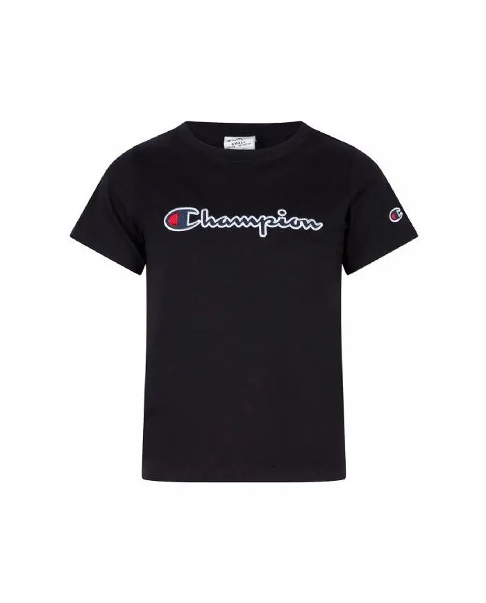 Champion Dziecięcy T-shirt Crewneck T-shirt 404336KK001 Czarny | Sklep Monotox