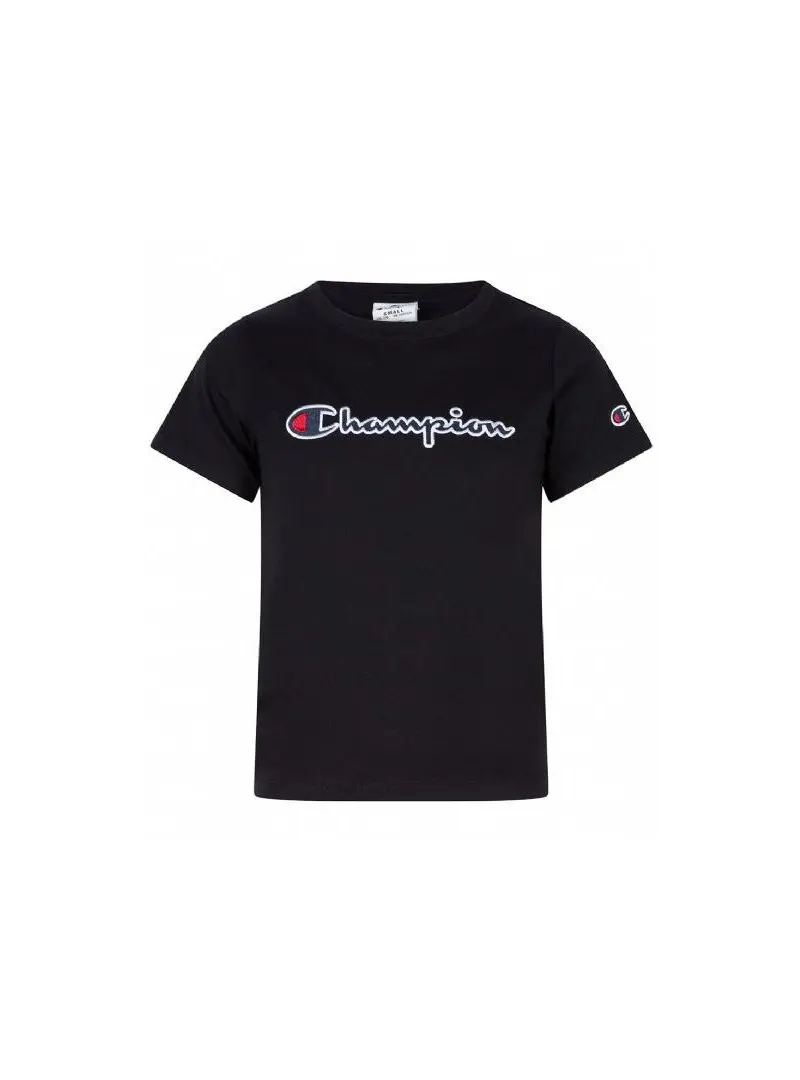 Champion Dziecięcy T-shirt Crewneck T-shirt 404336KK001 Czarny | Sklep Monotox