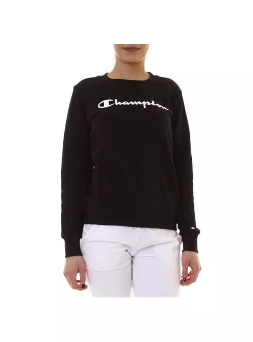 Champion Damska Bluza Crewneck Sweatshirt Czarny | Oficjalny sklep | Monotox