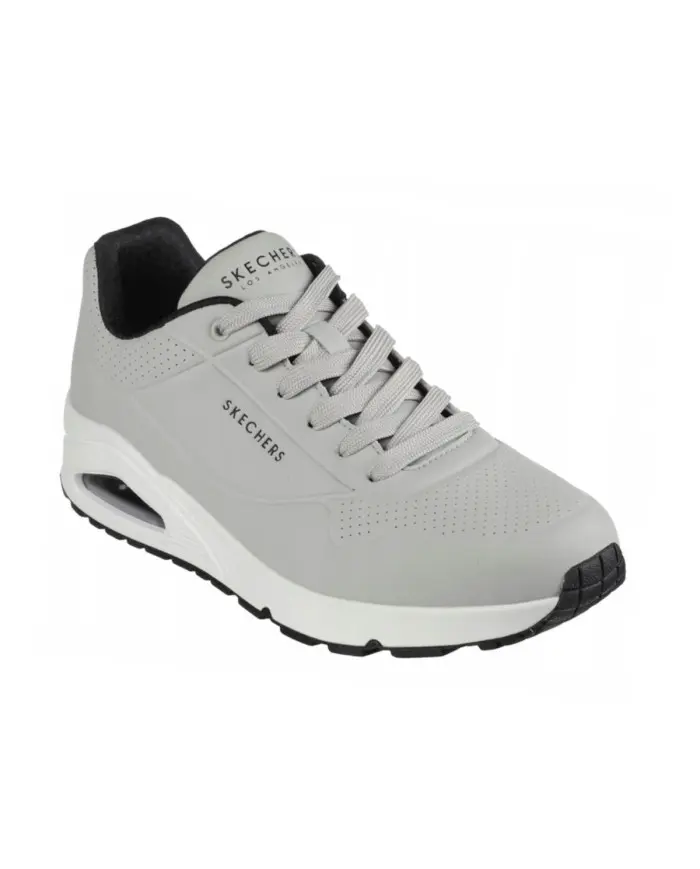 Skechers Męskie Sneakersy Uno Stand On Air 52458LGBK Szary | Sklep Monotox