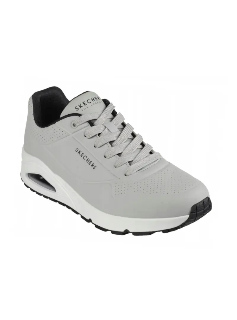 Skechers Męskie Sneakersy Uno Stand On Air 52458LGBK Szary | Sklep Monotox