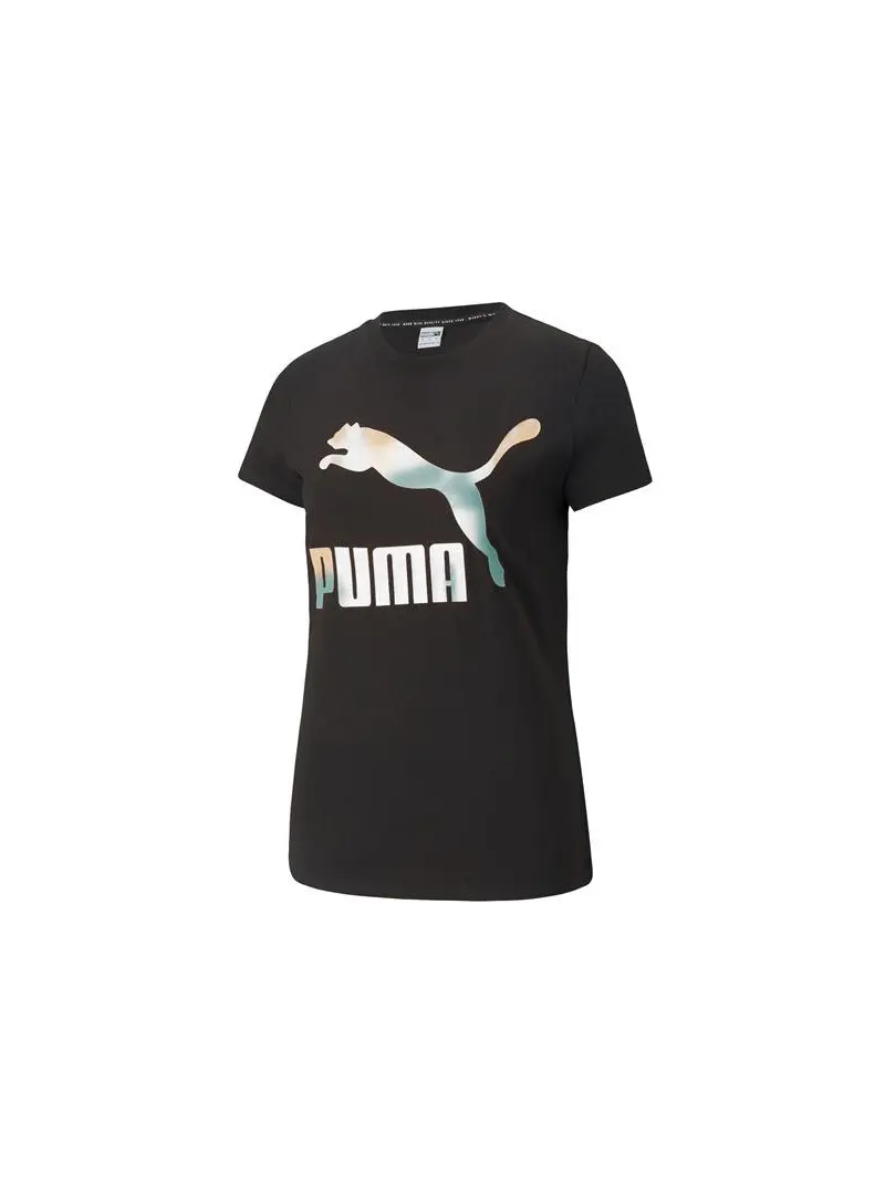 Puma Damski T-shirt Classics Logo Tee 53007771 Czarny | Sklep Monotox