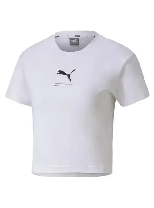 Puma Damski T-shirt Nu-tility Fitted Tee 58137702 Biały | Sklep Monotox