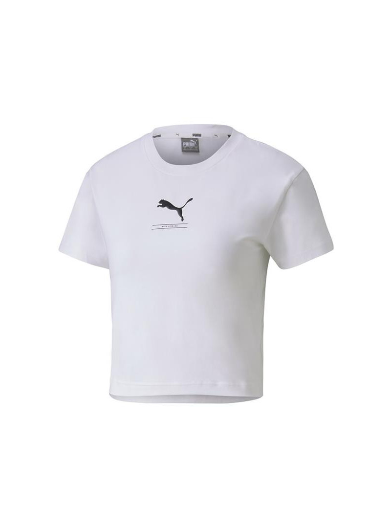 Puma Damski T-shirt Nu-tility Fitted Tee 58137702 Biały | Sklep Monotox