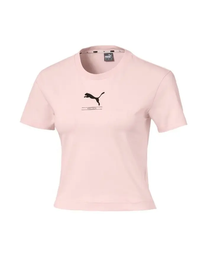 Puma Damski T-shirt Nu-tility Fitted Tee 58137717 Różowy | Sklep Monotox