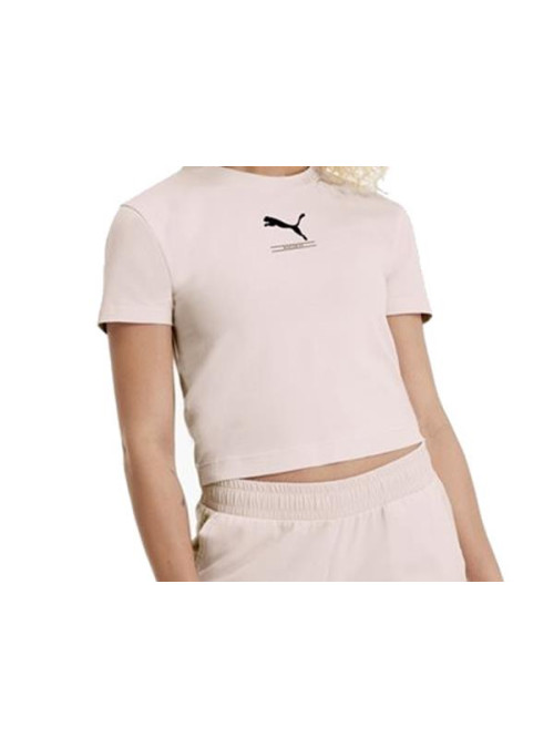 Puma Damski T-shirt Nu-tility Fitted Tee 58137717 Różowy | Sklep Monotox