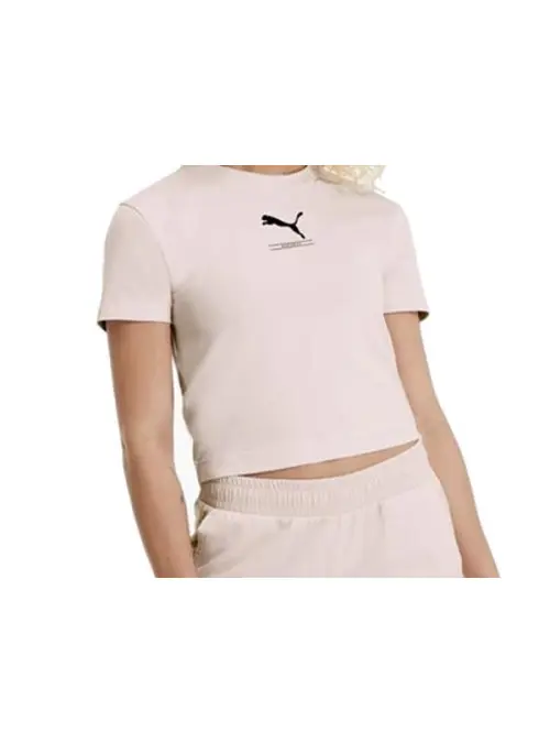 Puma Damski T-shirt Nu-tility Fitted Tee 58137717 Różowy | Sklep Monotox