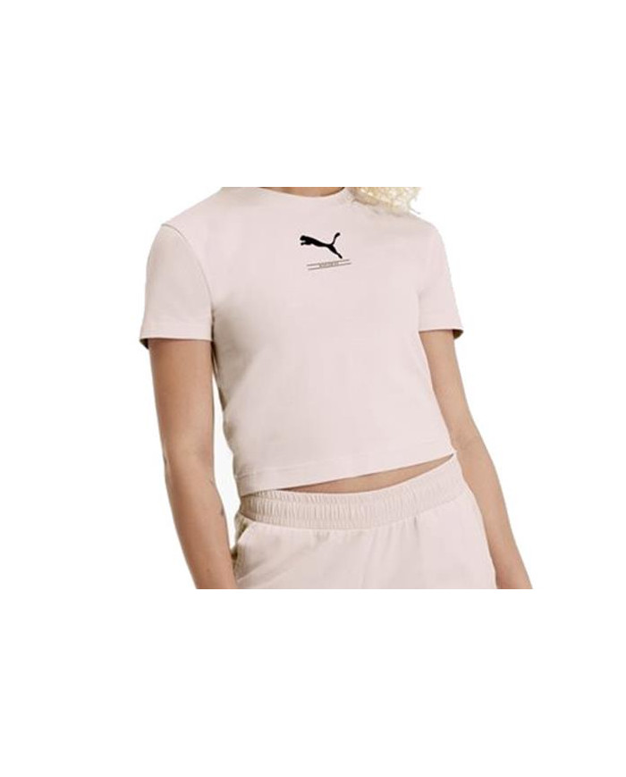 Puma Damski T-shirt Nu-tility Fitted Tee 58137717 Różowy | Sklep Monotox