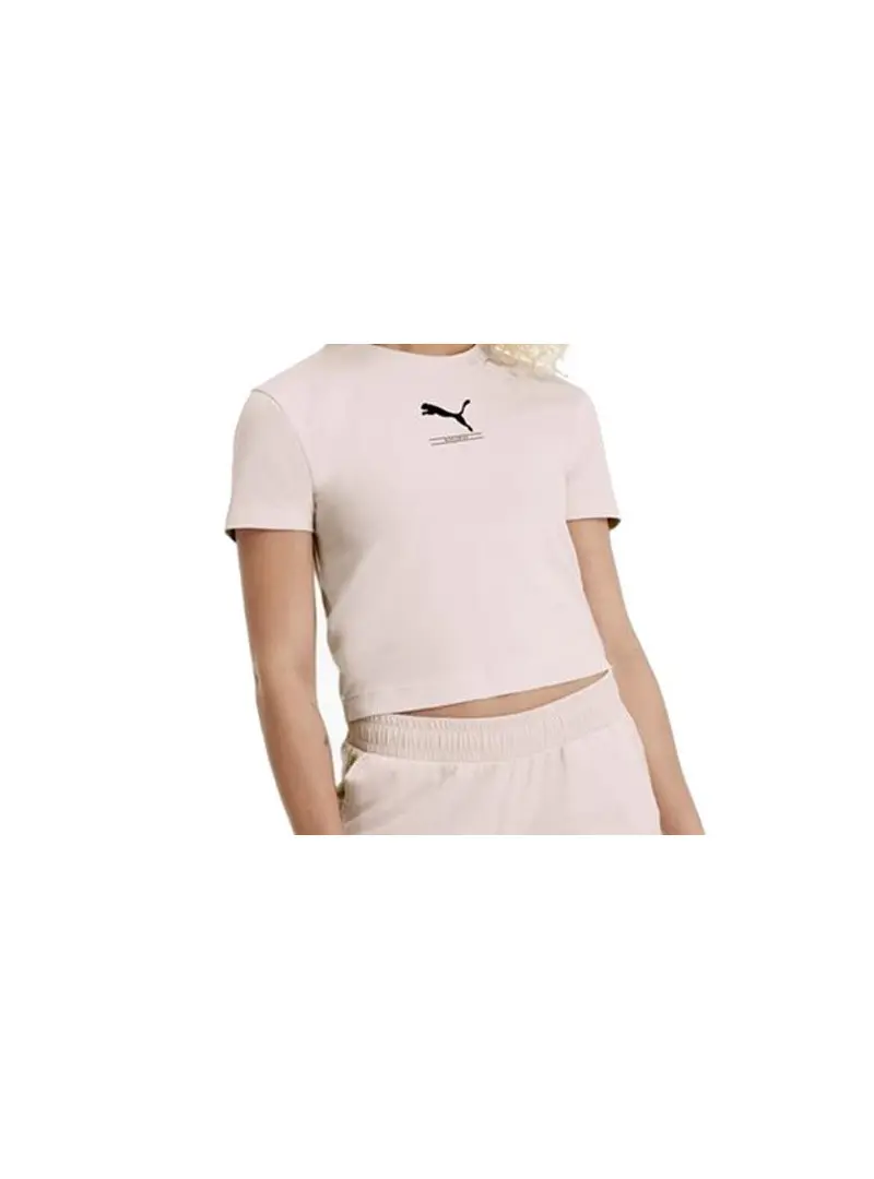Puma Damski T-shirt Nu-tility Fitted Tee 58137717 Różowy | Sklep Monotox