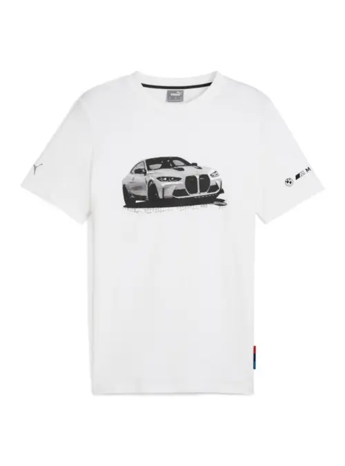 Puma Męski T-shirt Bmw Mms Ess Graphic Tee 63063302 Biały | Sklep Monotox