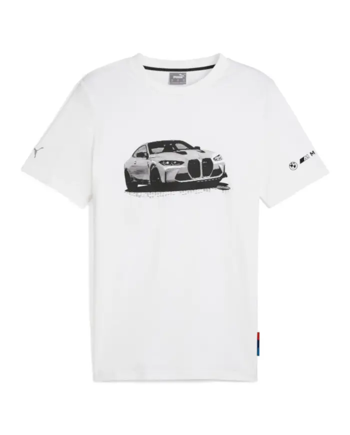 Puma Męski T-shirt Bmw Mms Ess Graphic Tee 63063302 Biały | Sklep Monotox