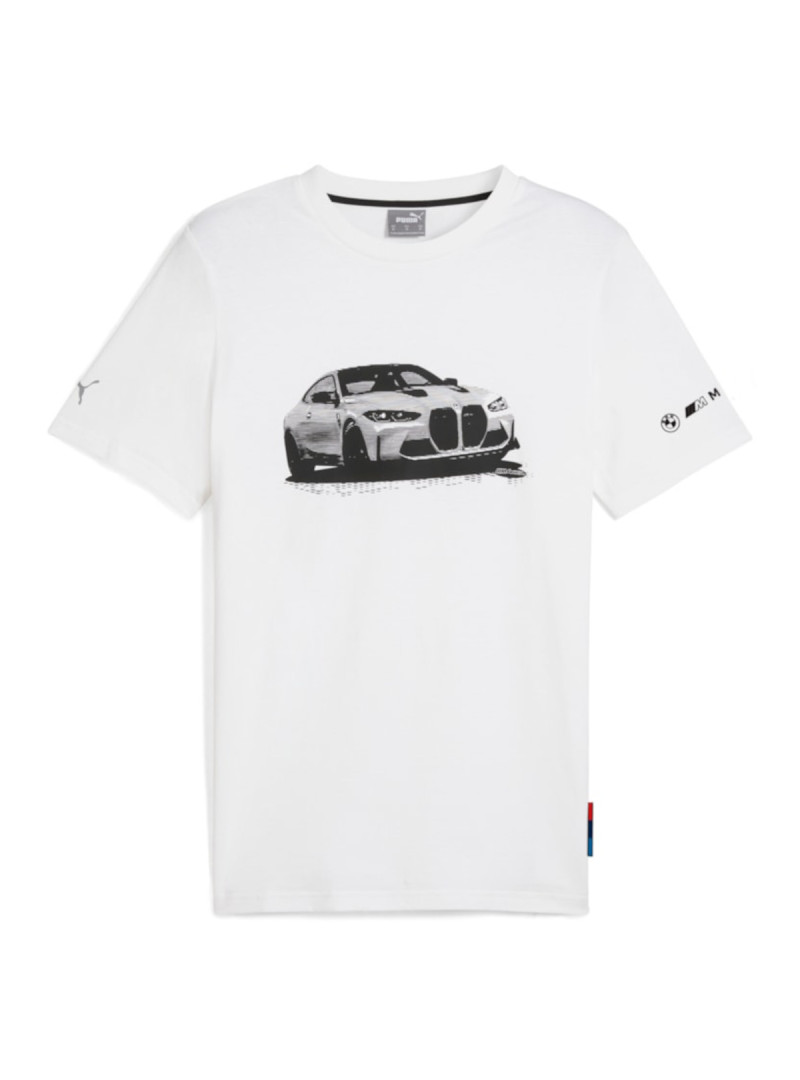 Puma Męski T-shirt Bmw Mms Ess Graphic Tee 63063302 Biały | Sklep Monotox