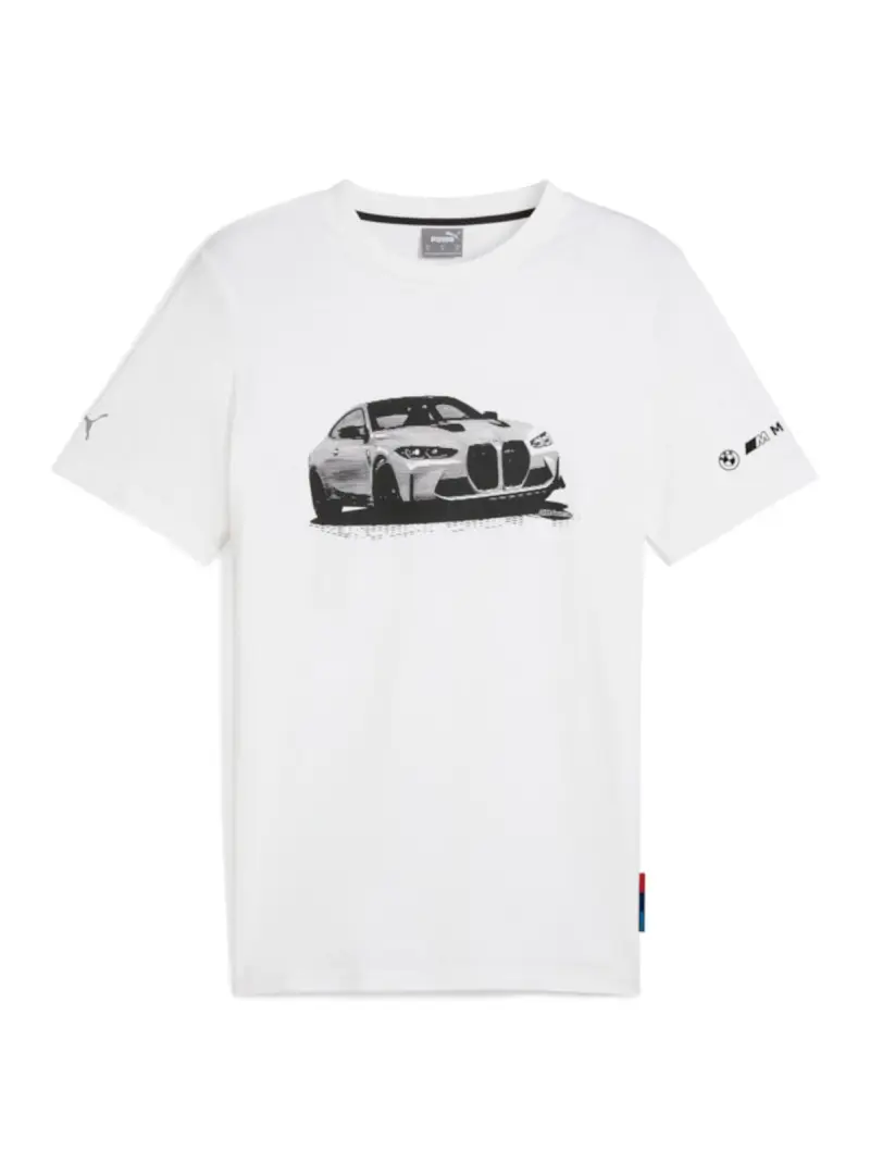 Puma Męski T-shirt Bmw Mms Ess Graphic Tee 63063302 Biały | Sklep Monotox