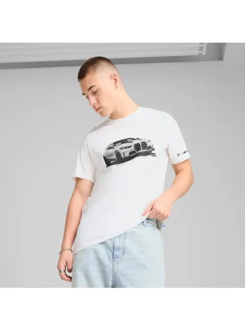 Puma Męski T-shirt Bmw Mms Ess Graphic Tee 63063302 Biały | Sklep Monotox