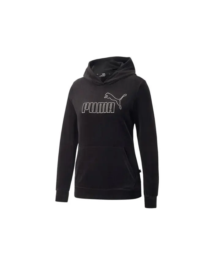 Puma Damska Bluza Ess+ Velour Hoodie 67000801 Czarny | Sklep Monotox