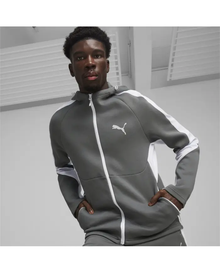 Puma Męska Bluza Evostripe Full-zip Hoodie 67899580 Szary | Sklep Monotox