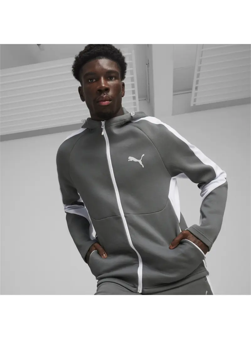 Puma Męska Bluza Evostripe Full-zip Hoodie 67899580 Szary | Sklep Monotox