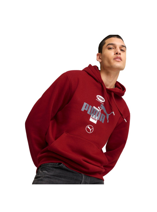 Puma Męska Bluza Power Graphic Hoodie Fl 68174113 Czerwony | Sklep Monotox