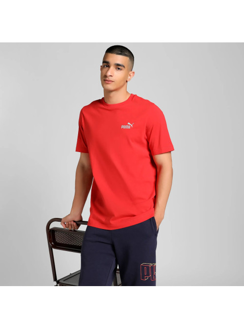Puma Męski T-shirt Ess Small No. 1 Logo Tee 68253411 Czerwony | Sklep Monotox