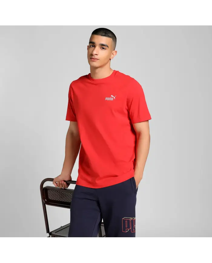Puma Męski T-shirt Ess Small No. 1 Logo Tee 68253411 Czerwony | Sklep Monotox