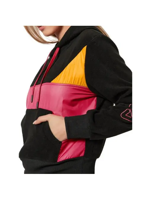 Fila Damska Bluza Pippa Cropped Hoody W 683438A273 Czarny | Sklep Monotox