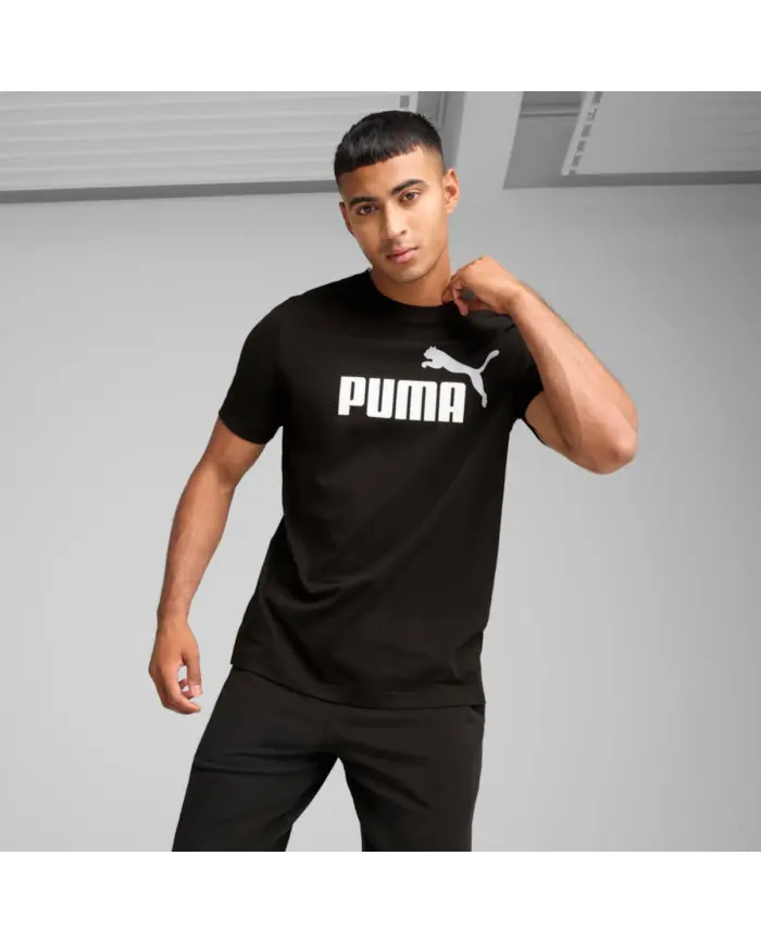 Puma Męski T-shirt Ess 2 Color No.1 Logo Tee 68470801 Czarny | Sklep Monotox