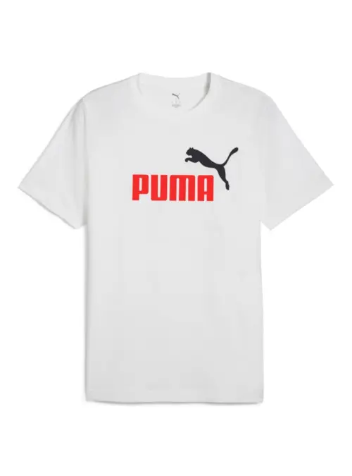 Puma Męski T-shirt Ess 2 Color No.1 Logo Tee 68470802 Biały | Sklep Monotox