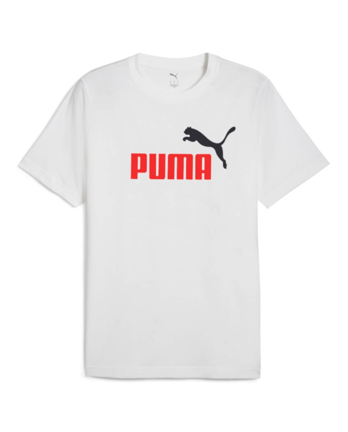 Puma Męski T-shirt Ess 2 Color No.1 Logo Tee 68470802 Biały | Sklep Monotox