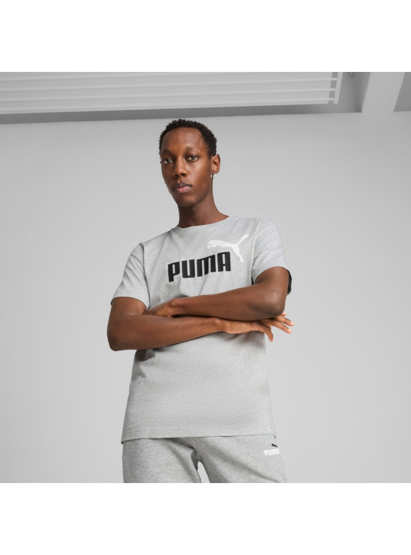 Puma Męski T-shirt Ess 2 Color No.1 Logo Tee 68470804 Szary | Sklep Monotox