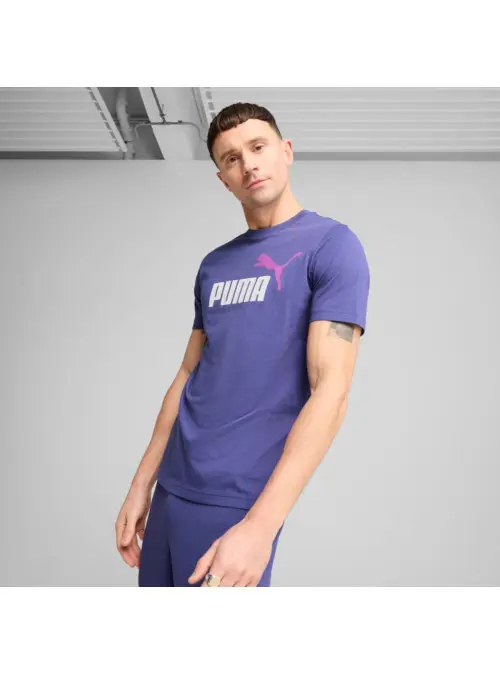 Puma Męski T-shirt Ess 2 Color No.1 Logo Tee 68470846 Fioletowy | Sklep Monotox